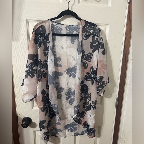 Floral Sheer Kimono Cardigan XXL - Picture 1 of 2